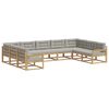 vidaXL Ensemble de canap&eacute;s d'ext&eacute;rieur 9 pcs Blanc et gris clair
