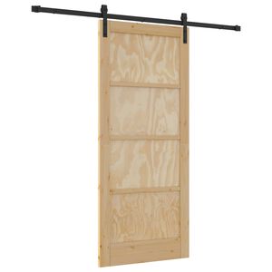 vidaXL Porte coulissante 86 x 198,5 cm Bois de pin massif