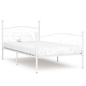 vidaXL Cadre de lit sans matelas avec sommier &agrave; lattes m&eacute;tal 90x200 cm