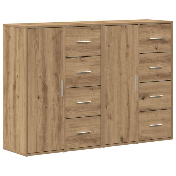 vidaXL Buffet 2 pcs Ch&ecirc;ne artisanal 60 x 31 x 84 cm Bois d'ing&eacute;nierie