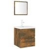 vidaXL Meubles de salle de bain Ch&ecirc;ne fum&eacute; Bois d'ing&eacute;nierie