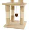 vidaXL Arbre à chat avec griffoirs en sisal 65 cm Beige