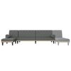 vidaXL Canapé-lit en forme de L gris foncé 260x140x70 cm tissu