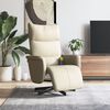 vidaXL Fauteuil inclinable de massage et repose-pieds cr&egrave;me similicuir