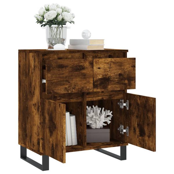 vidaXL Buffet Ch&ecirc;ne fum&eacute; 60x35x70 cm Bois d'ing&eacute;nierie