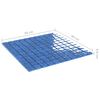 vidaXL Carreaux mosa&iuml;que 11 pcs Bleu 30x30 cm Verre