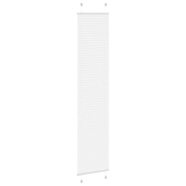 vidaXL Store pliss&eacute; blanc 50x200 cm largeur du tissu 49,4 cm polyester