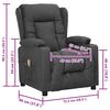 vidaXL Fauteuil de massage inclinable Gris fonc&eacute; Tissu