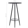 vidaXL Ensemble de bar 3 pcs Plastique Noir