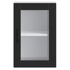 vidaXL Armoire murale de cuisine avec porte en verre Porto noir