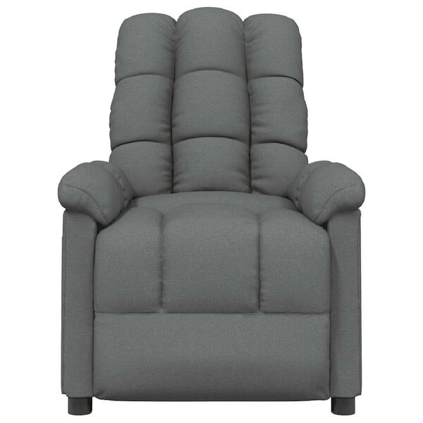 vidaXL Fauteuil inclinable Gris fonc&eacute; Tissu