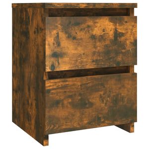 vidaXL Table de chevet en ch&ecirc;ne fum&eacute; 30x30x40 cm bois d'ing&eacute;nierie