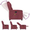 vidaXL Fauteuil de massage inclinable Rouge bordeaux Tissu