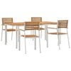 vidaXL EnsembledeRepasdeJardin 5 pcs Marron AcaciaMassif