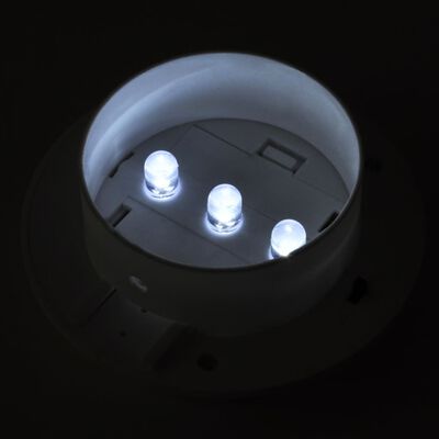 vidaXL Lampes solaire à LED d'extérieur pour clôture 12 pcs Blanc