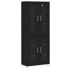 vidaXL Buffet haut Noir 69,5x34x180 cm Bois d'ing&eacute;nierie