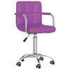 vidaXL Chaises pivotantes &agrave; manger lot de 4 violet similicuir