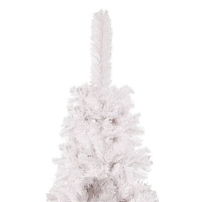 vidaXL Arbre de Noël mince pré-éclairé blanc 240 cm