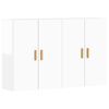 vidaXL Armoires murales 2 pcs blanc brillant bois d'ing&eacute;nierie