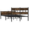 vidaXL Cadre de lit sans matelas ch&ecirc;ne fum&eacute; 120x190 cm bois ing&eacute;nierie