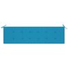 vidaXL Banc de jardin avec coussin bleu 175 cm Teck massif