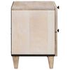vidaXL Cabinet de chevet Beige 40 x 33 x 46 cm Bois d'acacia massif