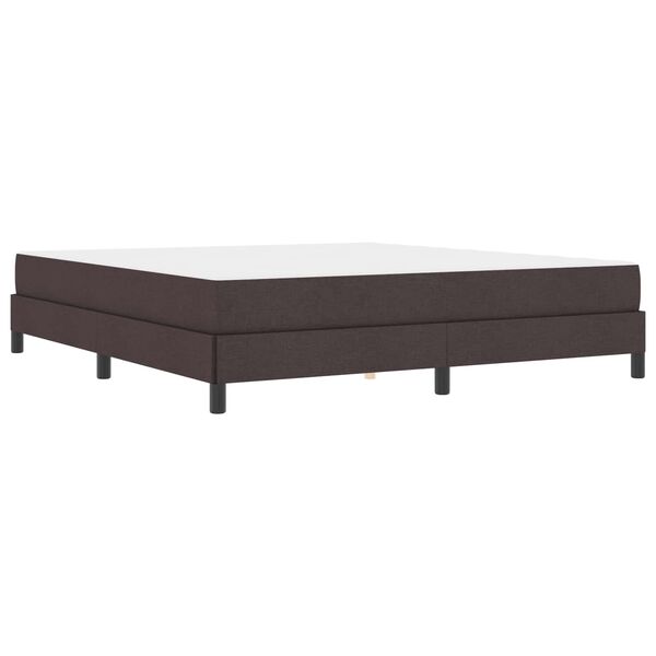 vidaXL Lit &agrave; ressorts avec matelas Marron fonc&eacute; 180 x 200 cm tissu