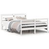 vidaXL Cadre de lit avec t&ecirc;te de lit sans matelas blanc 120x200 cm