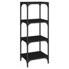 vidaXL Biblioth&egrave;que Noir 40x33x100 cm Bois d'ing&eacute;nierie et acier