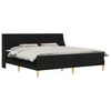 vidaXL Cadre de lit avec matelas Noir 180 x 200 cm Polyester