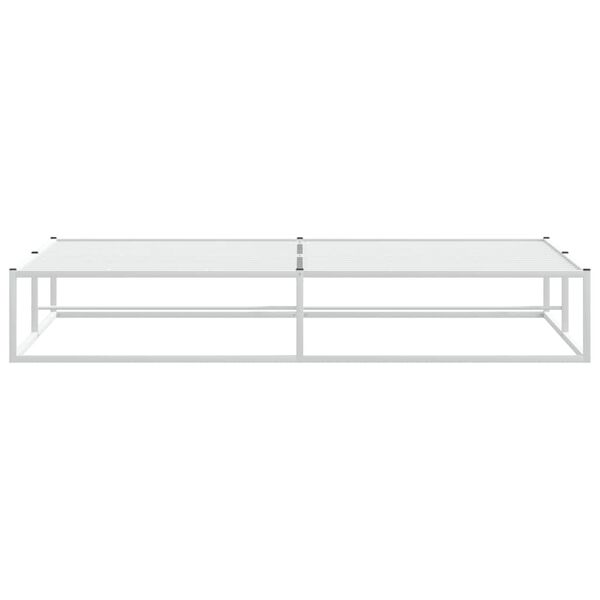vidaXL Cadre de lit sans matelas blanc 200x200 cm m&eacute;tal