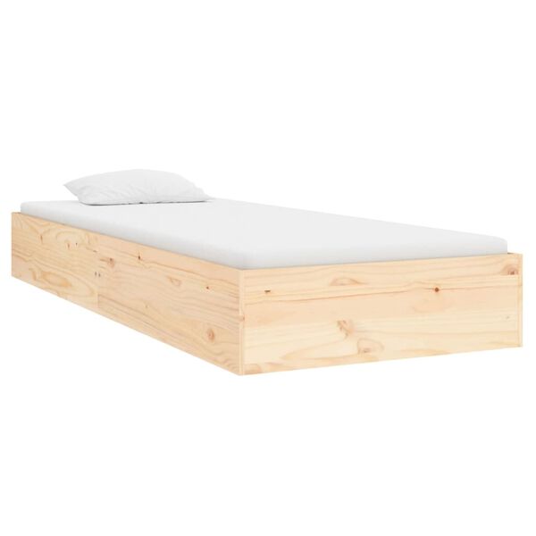 vidaXL Cadre de lit sans matelas bois massif 90x190 cm