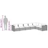 vidaXL Salon de jardin 7 pcs avec coussins R&eacute;sine tress&eacute;e Marron