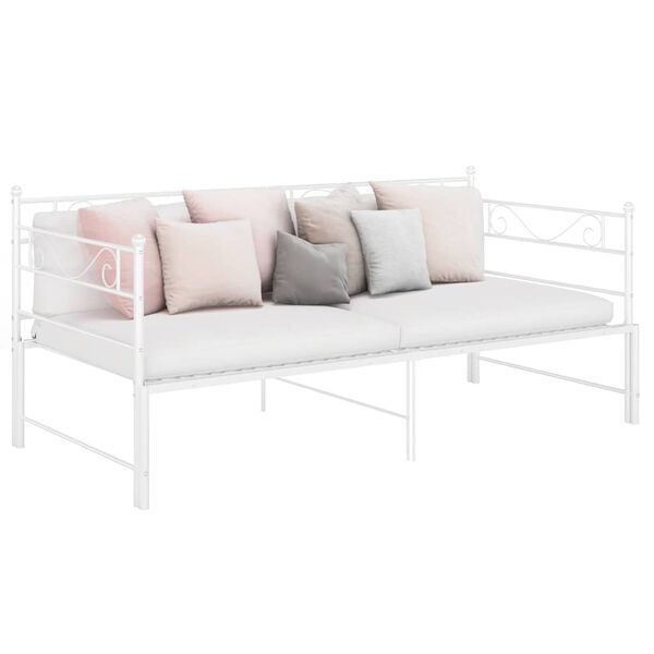 vidaXL Cadre de canapé-lit extensible sans matelas blanc 90x200 cm