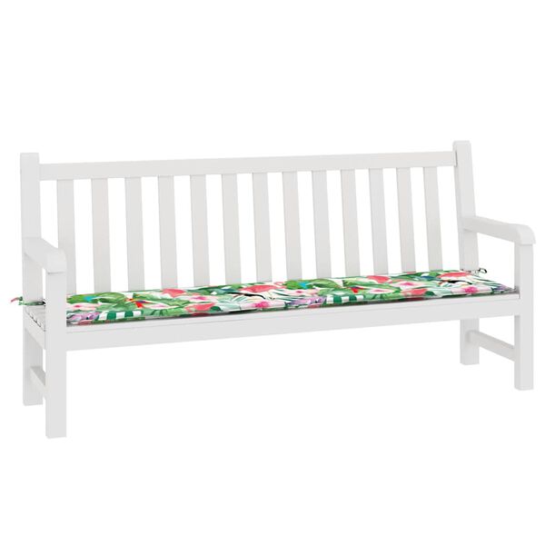 vidaXL Coussin de banc de jardin multicolore 200x50x4 cm tissu