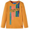 T-shirt enfant manches longues ocre fonc&eacute; 92