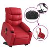 vidaXL Fauteuil inclinable de massage Rouge Similicuir