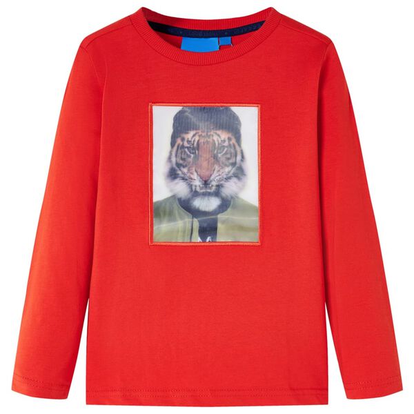 T-shirt pour enfants à manches longues rouge 92