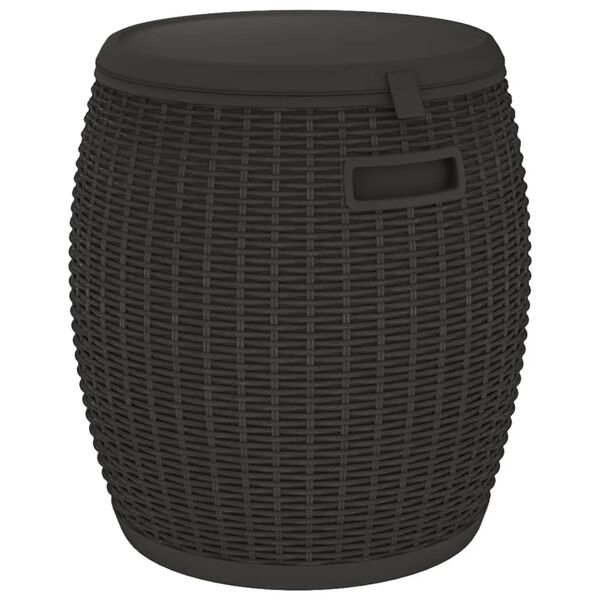 vidaXL Bo&icirc;te de rangement de jardin 4 en 1 noir polypropyl&egrave;ne