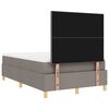 vidaXL Lit &agrave; ressorts avec matelas Taupe 120 x 200 cm tissu