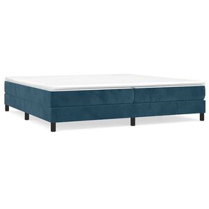 vidaXL Cadre de lit bleu fonc&eacute; 200x200 cm velours