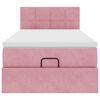 vidaXL Lit ottoman avec matelas et LED rose 80x200cm velours