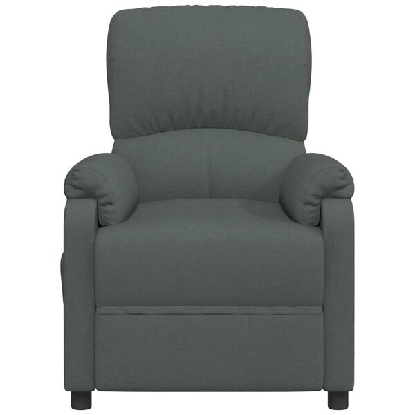 vidaXL Fauteuil &eacute;lectrique de massage Gris fonc&eacute; Tissu