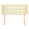 vidaXL T&ecirc;te de lit avec oreilles Cr&egrave;me 93x23x78/88 cm Similicuir