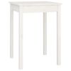 vidaXL Table &agrave; manger Blanc 55x55x75 cm Bois massif de pin
