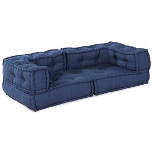 vidaXL Unit&eacute; de canap&eacute; modulaire 3 pc Tissu Indigo 140 x 70 x 36 cm