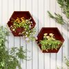 vidaXL Jardini&egrave;res murales 2 pcs Rouill&eacute; Acier corten 46x10x40 cm