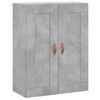 vidaXL Buffet haut Gris b&eacute;ton 69,5x34x180 cm Bois d'ing&eacute;nierie