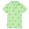 Polo pour enfants vert fluo 104