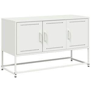 vidaXL Meuble TV blanc 100,5x39x60,5 cm acier